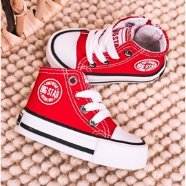 Sneakers Alte Per Bambini Con Cerniera Big Star HH374190 Rosse rosso 1