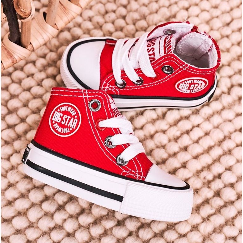 Sneakers Alte Per Bambini Con Cerniera Big Star HH374190 Rosse rosso 1