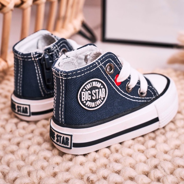Sneakers Alte Per Bambini Con Cerniera Big Star HH374189 Navy Blue 2