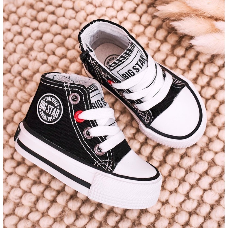 Sneakers Alte Per Bambini Con Cerniera Big Star HH374188 Nere nero 1