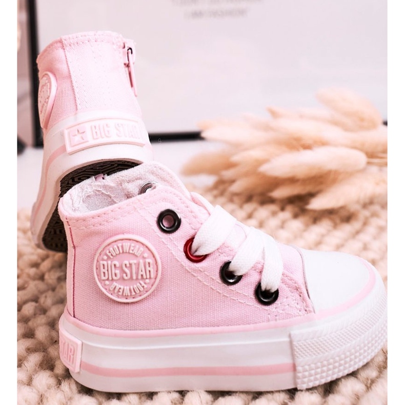 Sneakers Alte Per Bambini Con Cerniera Big Star HH374191 Rosa 1