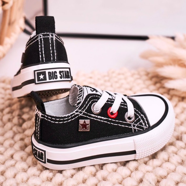 Sneakers basse classiche per bambini Big Star HH374194 Nere nero 1