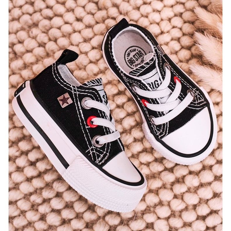 Sneakers basse classiche per bambini Big Star HH374194 Nere nero 2