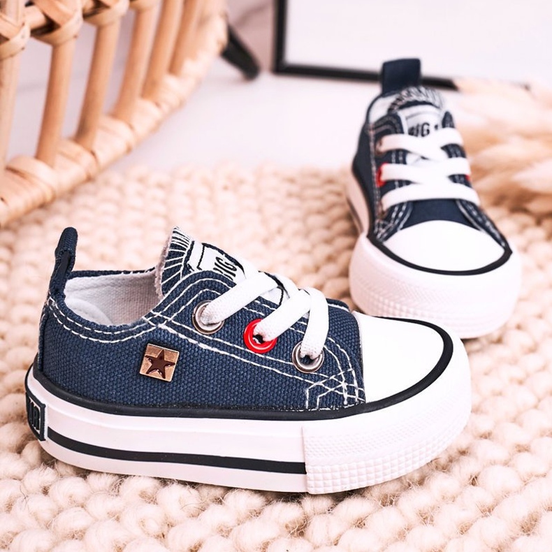 Sneakers basse classiche per bambini Big Star HH374195 Navy Blue 1