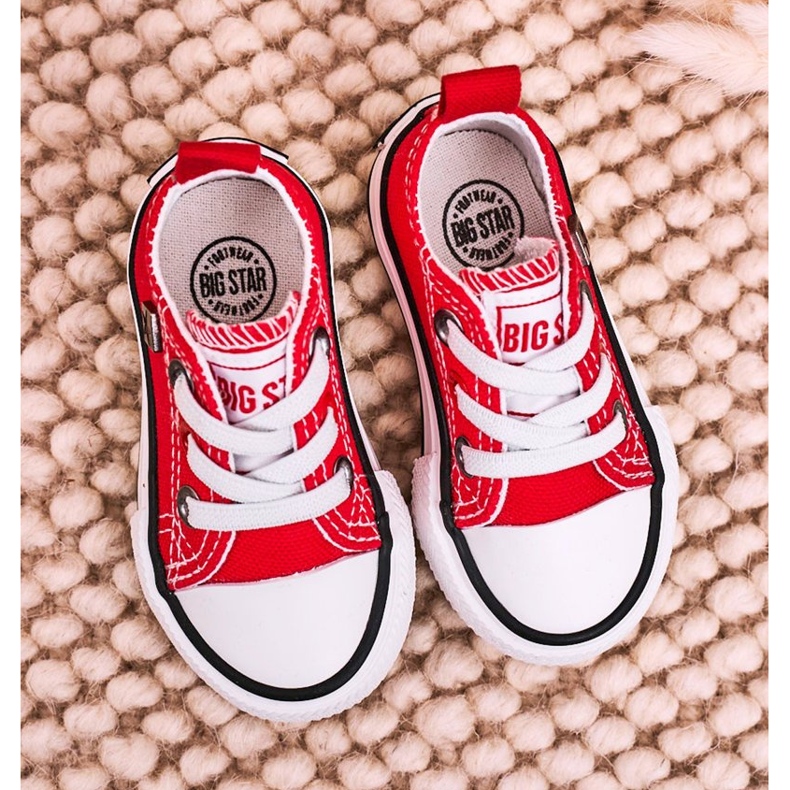 Sneakers Basse Classiche per Bambini Big Star HH374196 Rosse rosso 2