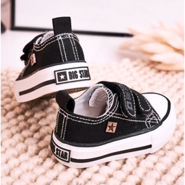 Sneakers Basse Bambini Con Velcro Big Star HH374200 Nere nero 2