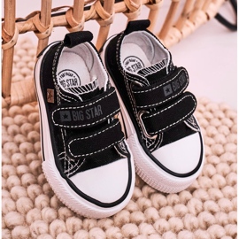 Sneakers Basse Bambini Con Velcro Big Star HH374200 Nere nero 1