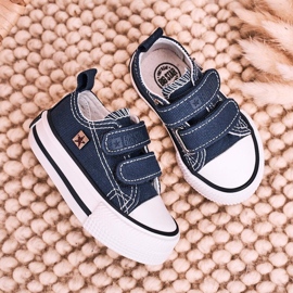 Sneakers Basse Per Bambini Con Velcro Big Star HH374201 Navy Blue 2