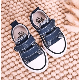 Sneakers Basse Per Bambini Con Velcro Big Star HH374201 Navy Blue 1