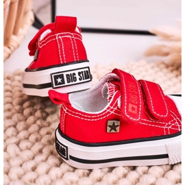 Sneakers Basse Bambini Con Velcro Big Star HH374202 Rosse rosso 2