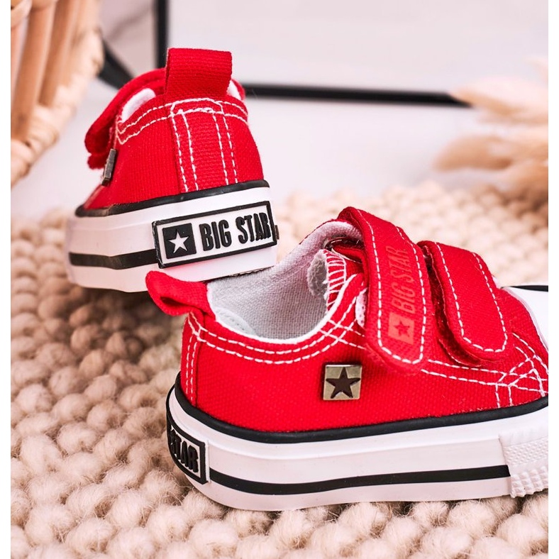 Sneakers Basse Bambini Con Velcro Big Star HH374202 Rosse rosso 2