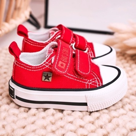 Sneakers Basse Bambini Con Velcro Big Star HH374202 Rosse rosso 1