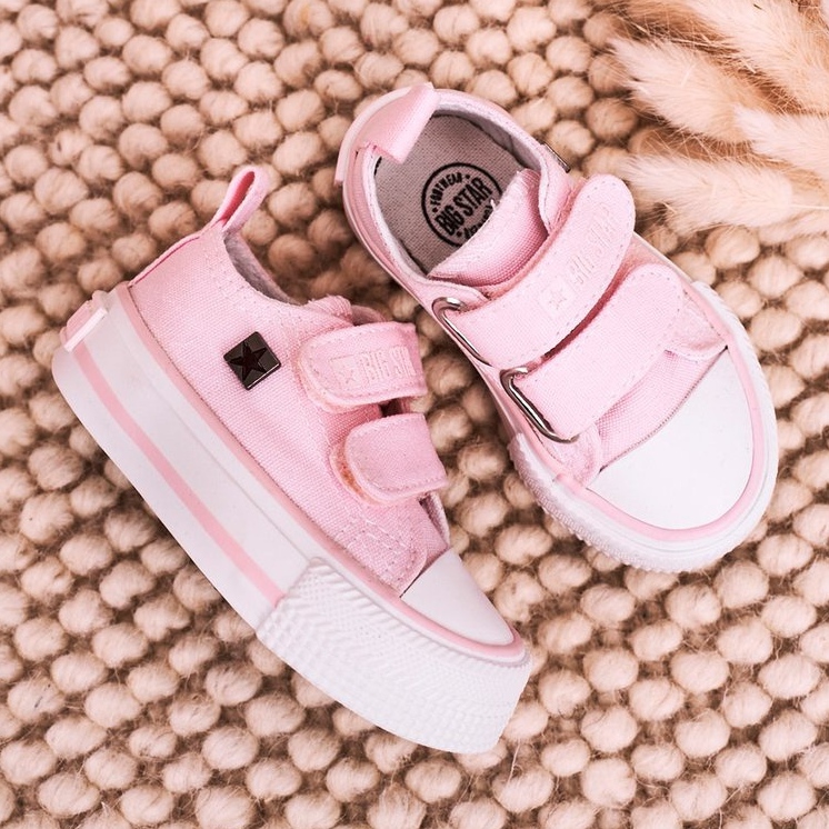 Sneakers Basse Per Bambini Con Velcro Big Star HH374203 Rosa 2