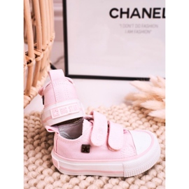 Sneakers Basse Per Bambini Con Velcro Big Star HH374203 Rosa 1