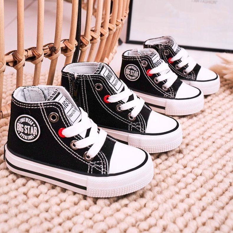 Sneakers Alte Per Bambini Con Cerniera Big Star HH374084 Nere nero 2