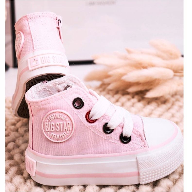 Sneakers Alte Per Bambini Con Cerniera Big Star HH374087 Rosa 2