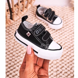 Sneakers Basse Bambini Con Velcro Big Star HH374096 Nere nero 2