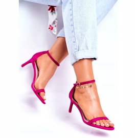 SEA Sandali Da Donna Con Tacco Classico Fucsia Mintore rosa 3