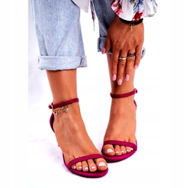 SEA Sandali Da Donna Con Tacco Classico Fucsia Mintore rosa 2