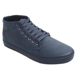 Sneakers alte alla moda Y007 Navy Blue blu navy 1