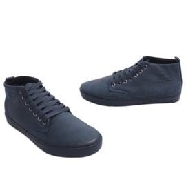 Sneakers alte alla moda Y007 Navy Blue blu navy 4