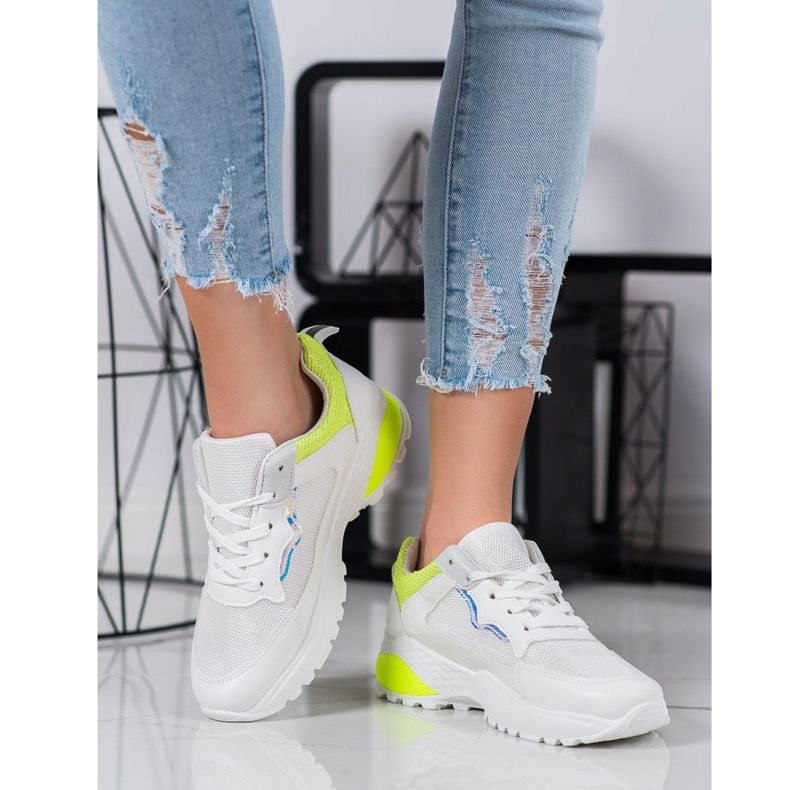 SHELOVET Sneakers Con Inserti Gialli bianca 1