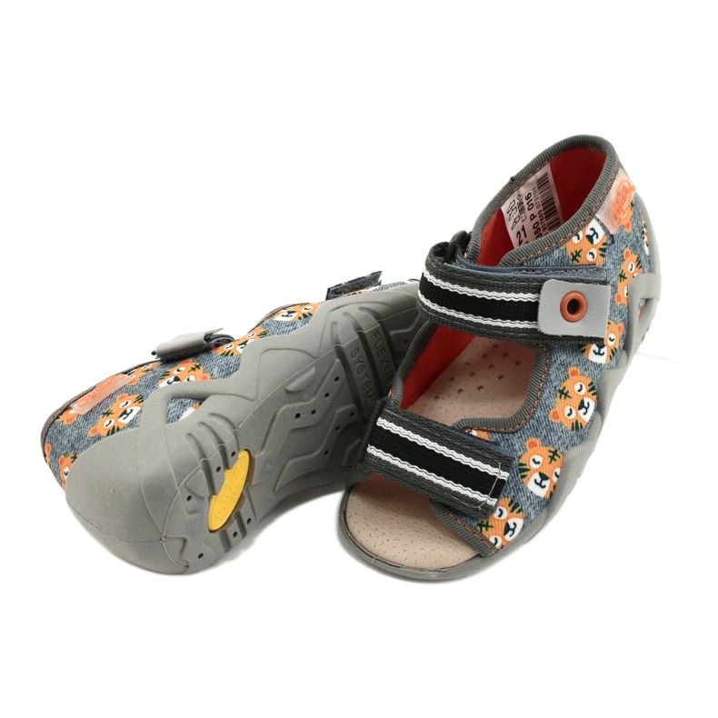 Scarpe da bambino Befado gialle 350P016 arancia grigio 4