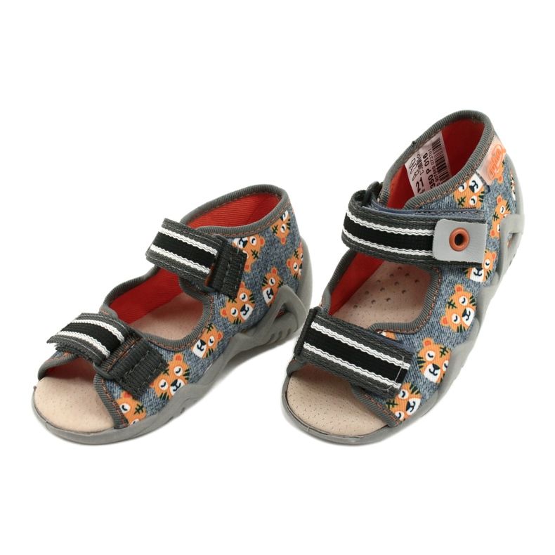 Scarpe da bambino Befado gialle 350P016 arancia grigio 3