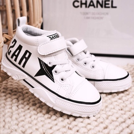 Apawwa Sneakers Alte Bambini Con Velcro Bianco Sparky 2