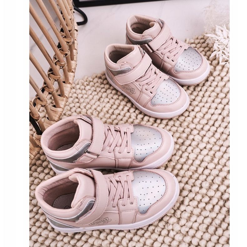 Apawwa Scarpe Sportive Bambino Rosa Argento Madison 1