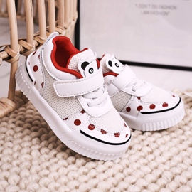 Apawwa Scarpe Sportive Bambino Con Panda Rosso e Bianco Chico bianca 2