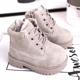 FRROCK Stivali Trapper Caldi Bambini Grigio Dexter 1