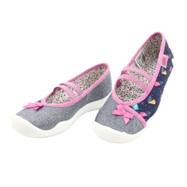 Scarpe per bambini Befado 116X286 blu navy rosa d'argento 3