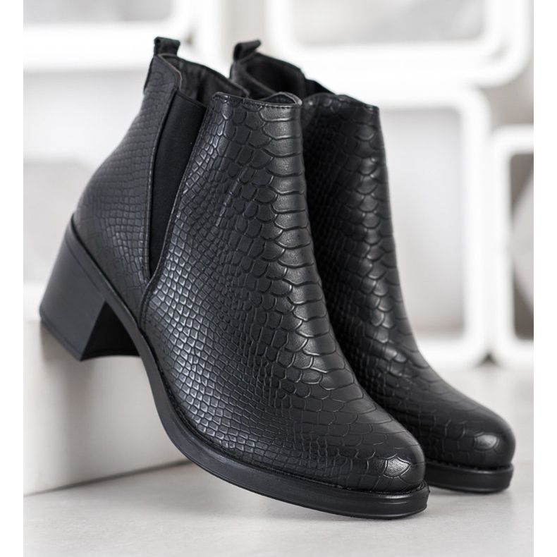 Sweet Shoes Stivaletti con stampa serpente nero 1