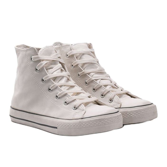 Pelle Sneakers classiche bianche da uomo BF3222C bianco 1