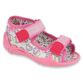 Scarpe per bambini Befado 242P099 rosa argento grigio 1
