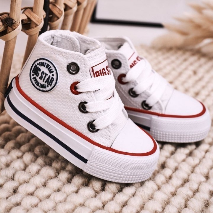 Sneakers Alte Per Bambini Con Cerniera Big Star HH374083 Bianco bianca bianca 1