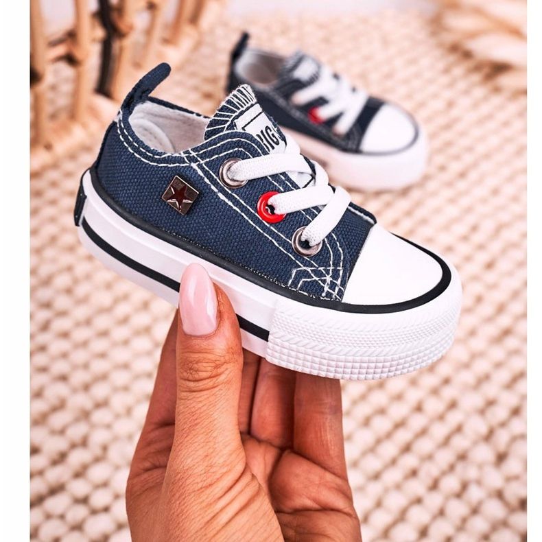 Sneakers basse classiche per bambini Big Star HH374091 Navy Blue ['marina'] 1