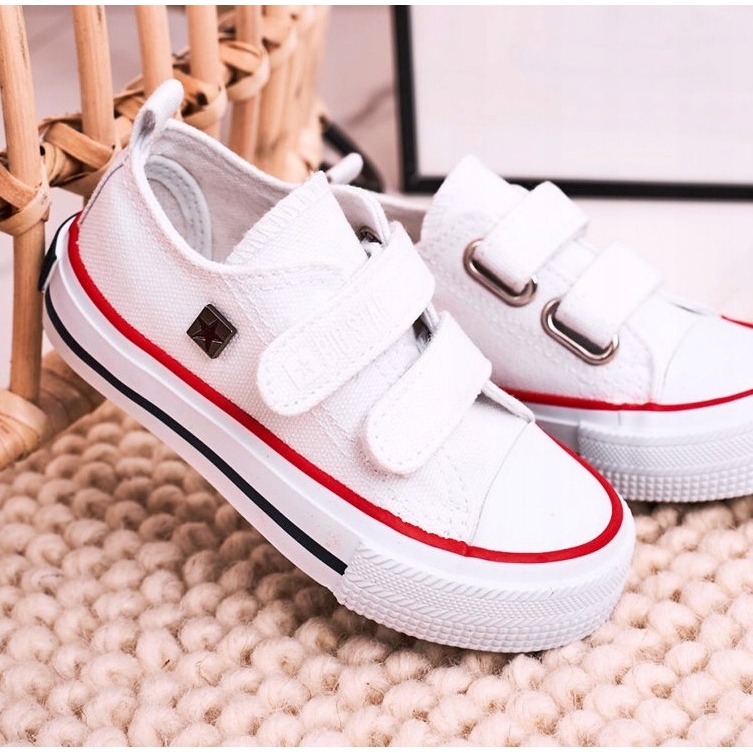 Sneakers Basse Bambini Con Velcro Big Star HH374095 Bianco bianca 1