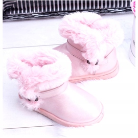 BUGO Caldi stivali da neve per bambini con pelliccia Pink JellyBeans rosa 3