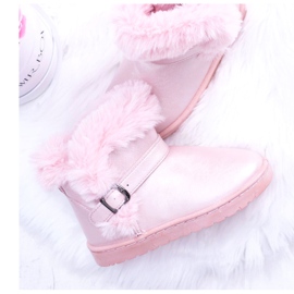 BUGO Caldi stivali da neve per bambini con pelliccia Pink JellyBeans rosa 1