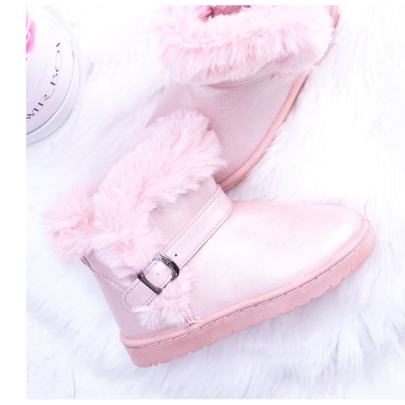 BUGO Caldi stivali da neve per bambini con pelliccia Pink JellyBeans rosa 1
