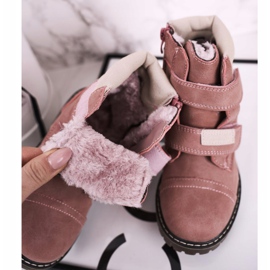 Apawwa Stivali Trappers Bambini Riscaldati Con Pelliccia Rosa Emma beige 1
