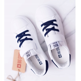 Sneakers Bambini Con Velcro Big Star DD374107 Bianco-Blu Navy bianca 1