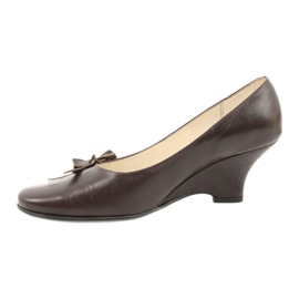 Pees Décolleté in pelle marrone pipì 1