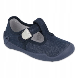 Scarpe per bambini Befado blanka blu navy 115X005 d'argento 1