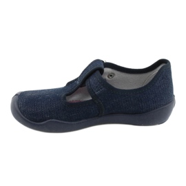 Scarpe per bambini Befado blanka blu navy 115X005 d'argento 3