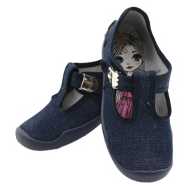 Scarpe per bambini Befado blanka blu navy 115X005 d'argento 6