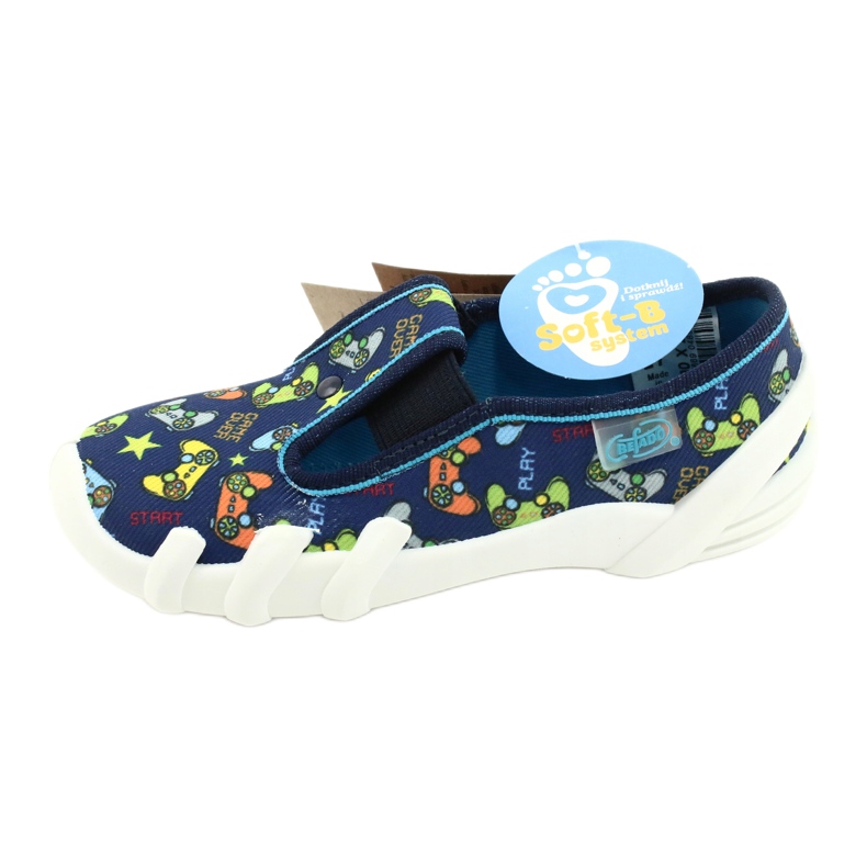 Scarpe per bambini Befado 290X215 blu navy blu grigio giallo 5