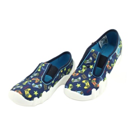 Scarpe per bambini Befado 290X215 blu navy blu grigio giallo 2